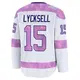 Youth Olle Lycksell Ottawa Senators ＃15 Premium White 2024 Hockey Fights Cancer Practice Jersey
